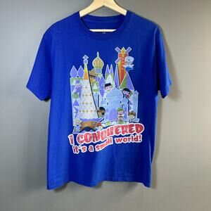 Men’s Disney “I Conquered Its A Small World” T Shirt Size Medium